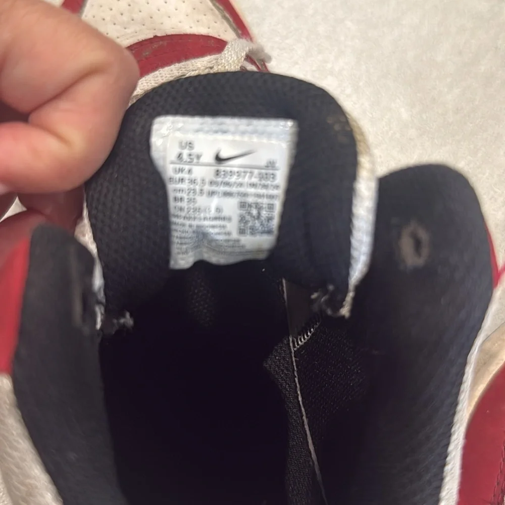 Nike Grade School Kids Red and White Athletic Sneakers